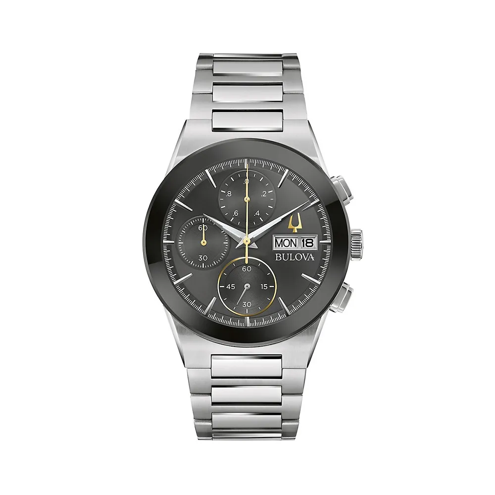 Millennia Brace Stainless Steel Bracelet Chronograph Watch​ 96C149