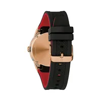 Millennia Chronograph Black & Rose-Goldtone Dial Silicone Strap Watch 97C112