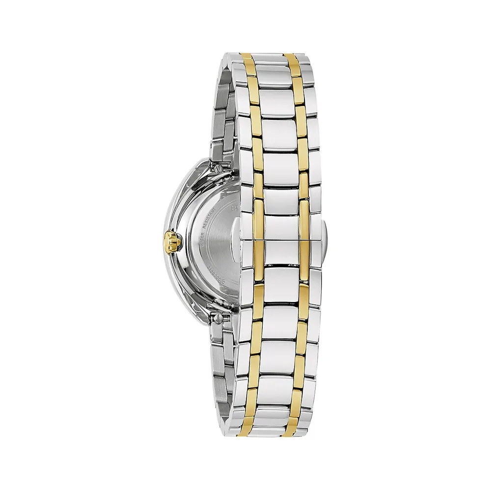 Duality 0.10 CT. T.W. Diamond & Two-Tone Stainless Steel Watch & 3-Strap Interchangeable Set 96X134