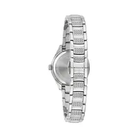 Crystal Stainless Steel & Mother-Of-Pearl Bracelet Watch 96L311