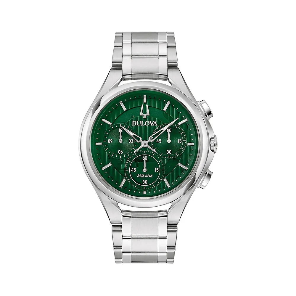Montre-bracelet chronographe en acier inoxydable CURV 96A297