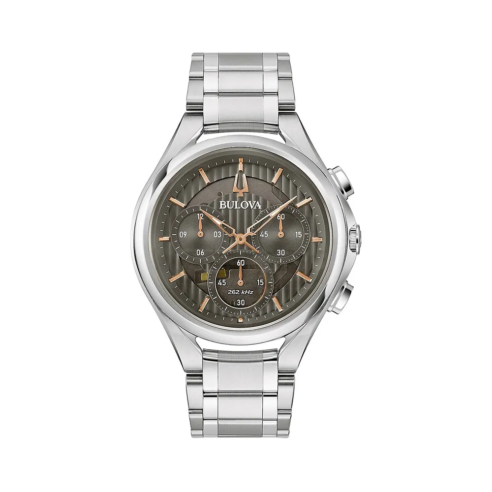 Montre-bracelet chronographe en acier inoxydable CURV 96A298