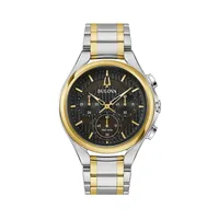 CURV Two-Tone Stainless Steel Chronograph Bracelet Watch 98A301