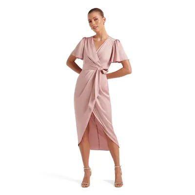 Carolina Petite Satin Midi Dress