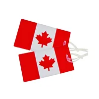 Étiquette à bagage avec drapeau canadien – paquet de 2
