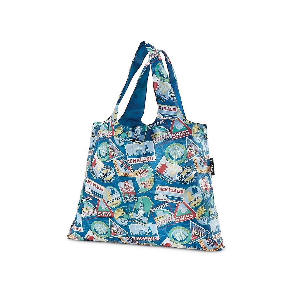 City-Print Foldable Shopping Tote