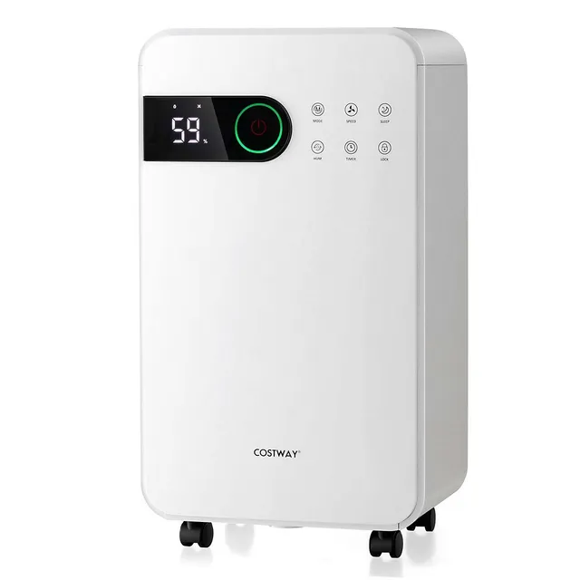 Costway 1750 Sq. ft 32 Pints Dehumidifier w/ Auto Defrost & 24H Timer Drain Hose