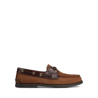 2-Eye Leather Boat Shoes