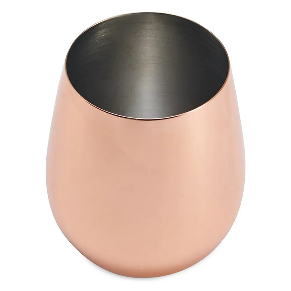 Copper-Plated Stainless Steel Stemless Goblet