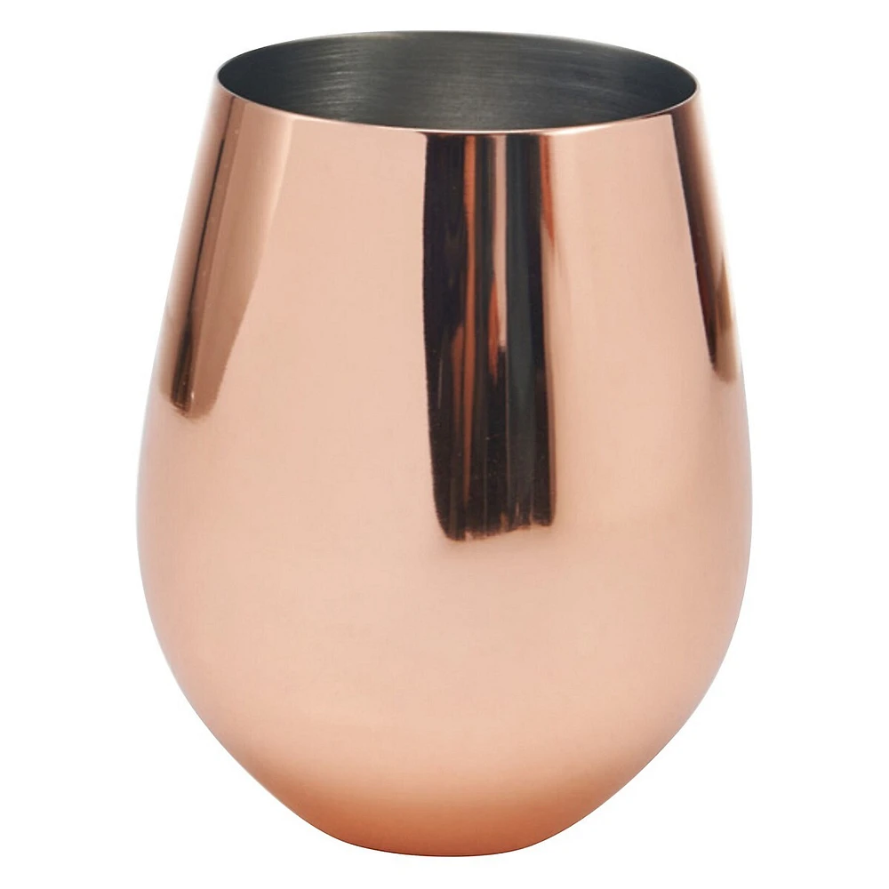 Copper-Plated Stainless Steel Stemless Goblet