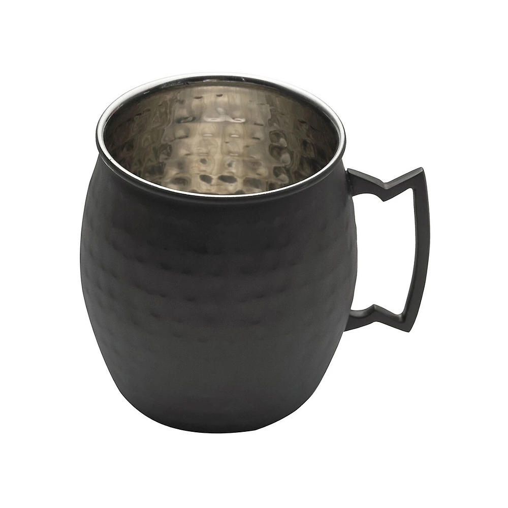 Tasse noire pour Moscow Mule martelée