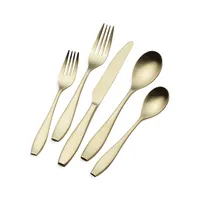 Cayden Satin Goldtone 20-Piece Flatware Set