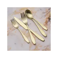 Cayden Satin Goldtone 20-Piece Flatware Set