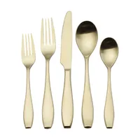 Cayden Satin Goldtone 20-Piece Flatware Set