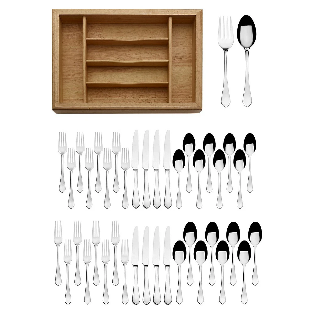 Colson 42-Piece Stainless Steel Flatware Set With 6-Slot Caddy