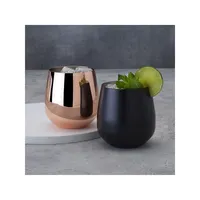 Copper-Plated Stemless Goblet