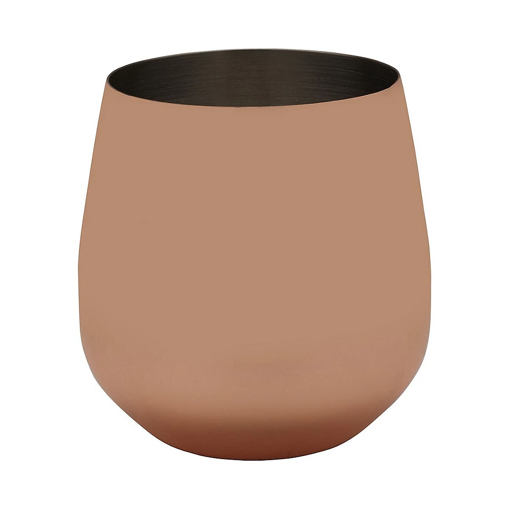 Copper-Plated Stemless Goblet