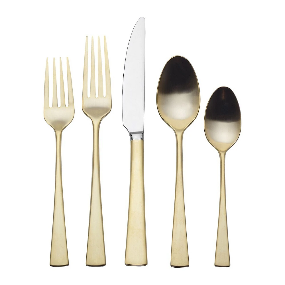 Lucia 20-Piece Goldplated Flatware Set