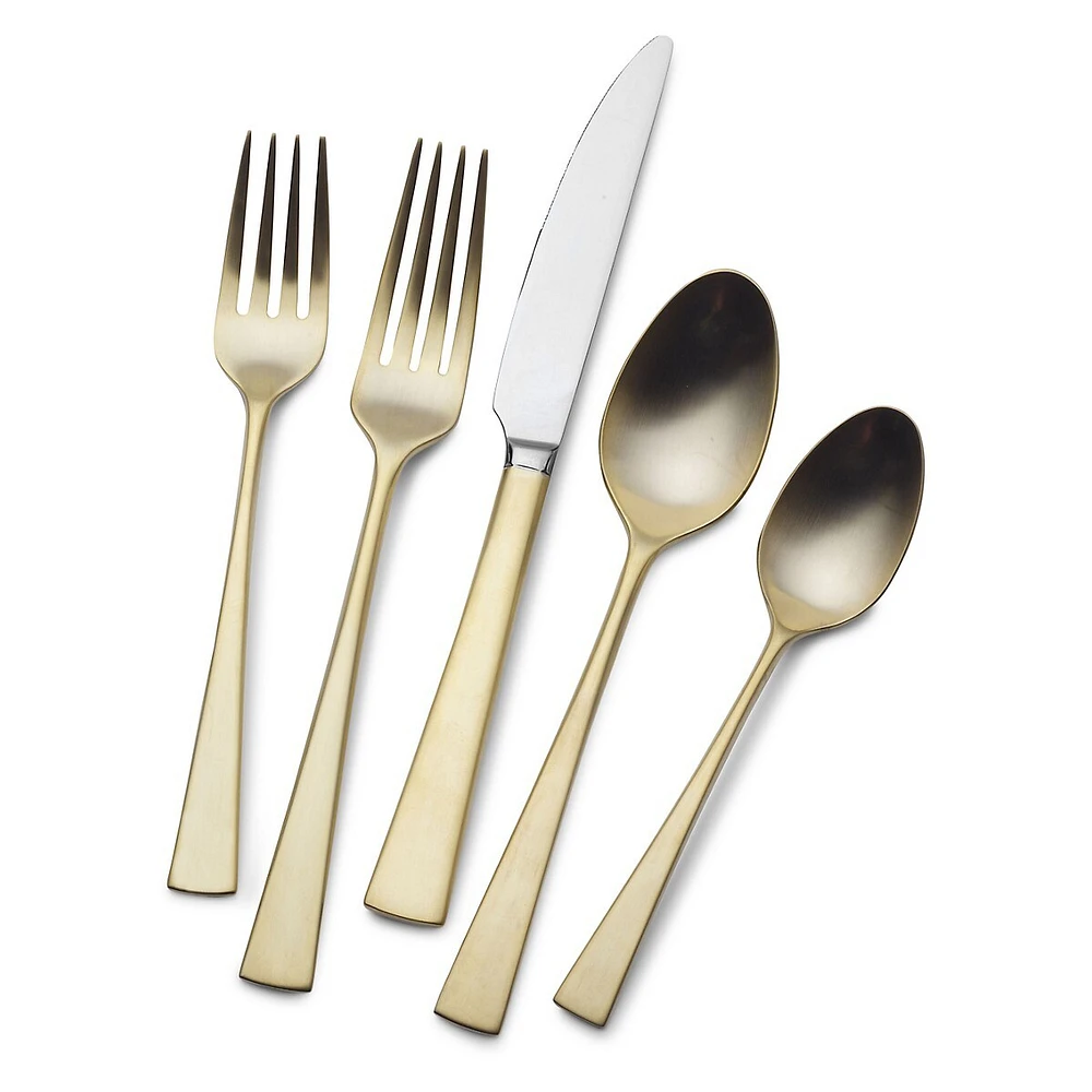 Lucia 20-Piece Goldplated Flatware Set