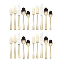 Lucia 20-Piece Goldplated Flatware Set