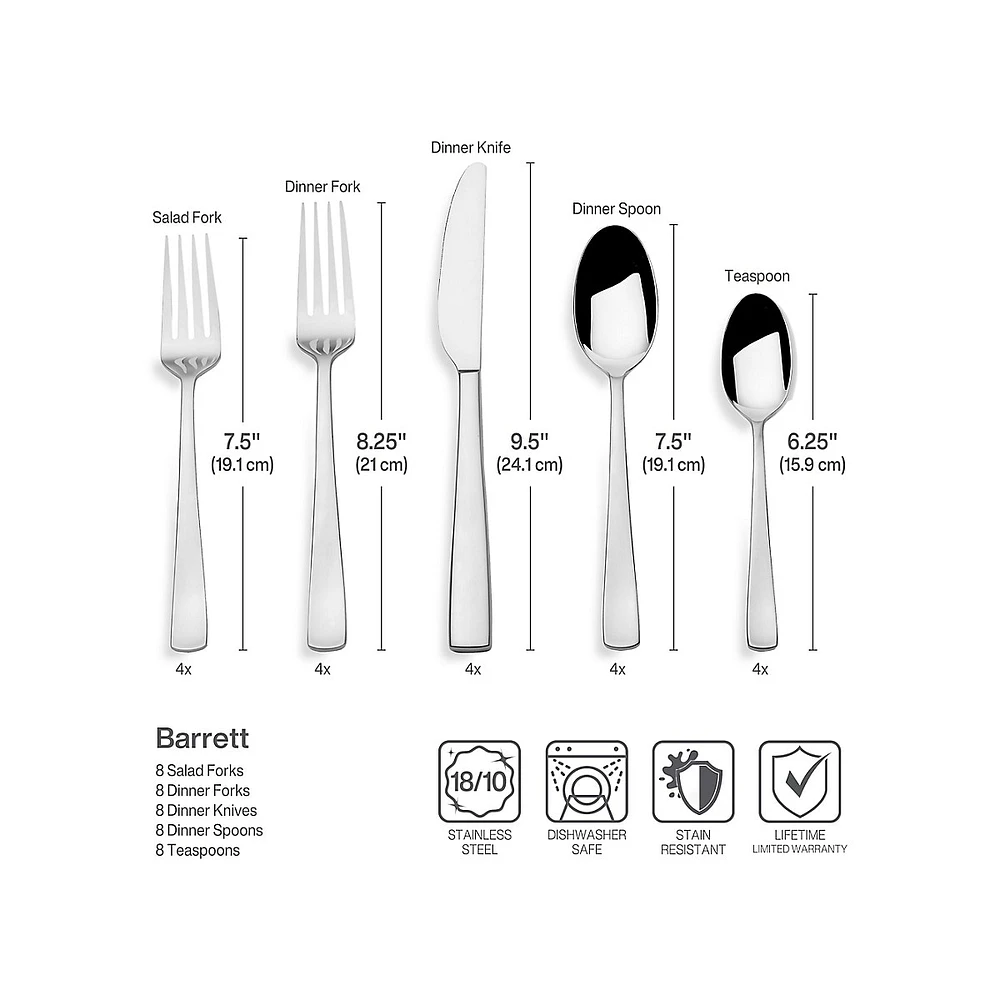 Barrett 45-Piece Flatware Set