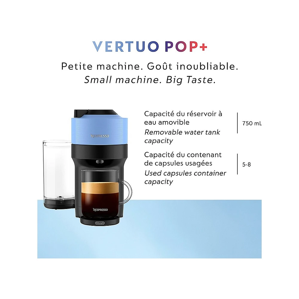 Vertuo Pop+ Coffee and Espresso Machine with Aeroccino by De'Longhi