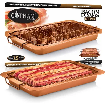 12 Slices Bacon Baking Pan With Rack