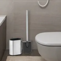 Rubber Toilet Brush With Stainless Steel Holder