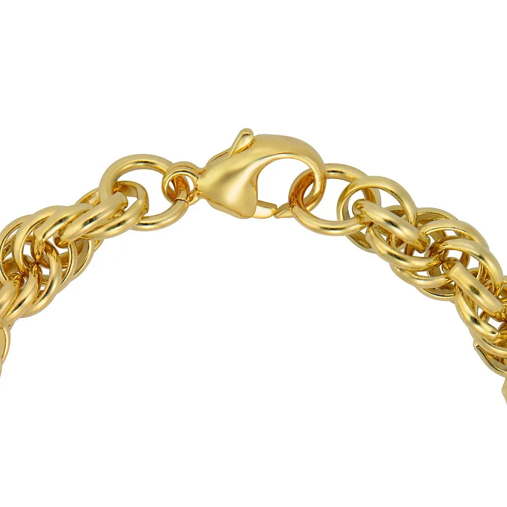 19cm (7.5) 4mm-4.5mm Width Rope Bracelet in 10kt Yellow Gold