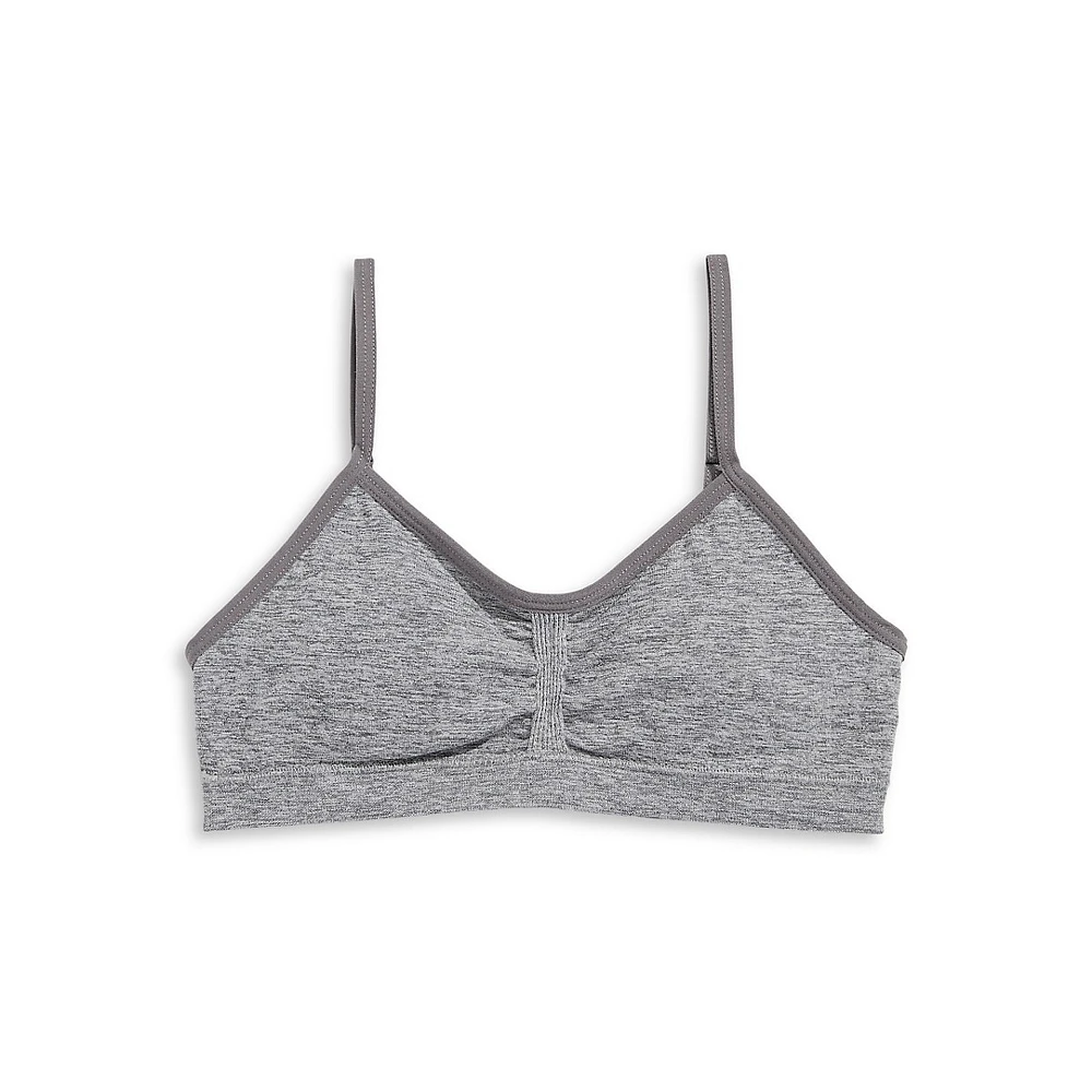 Girl's Seamless V-Neck Crop Bra