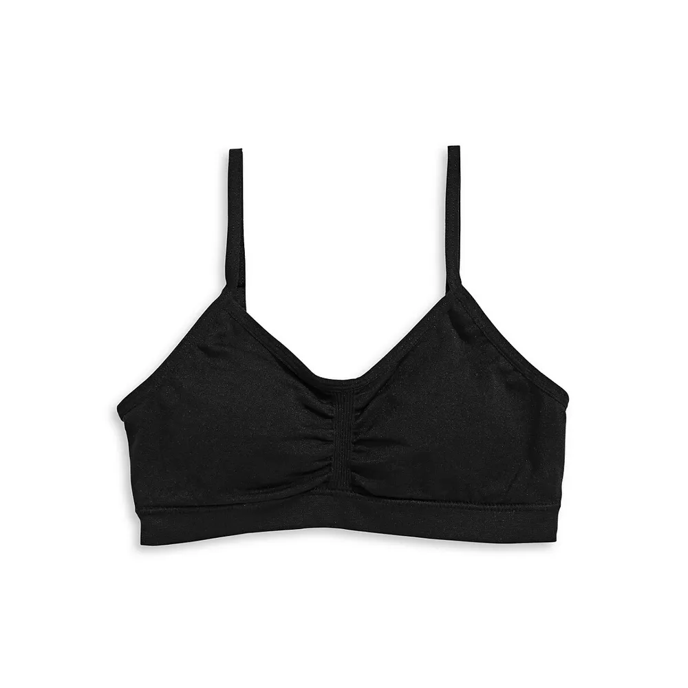 Girl's Seamless V-Neck Crop Bra