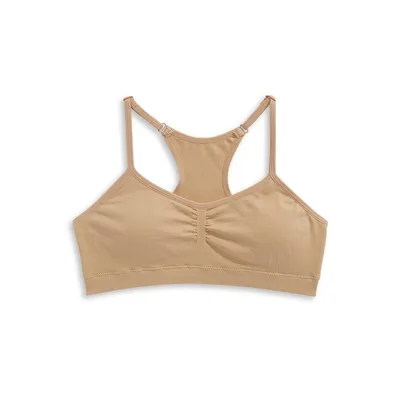 Maidenform Girls Girl Seamless Ruched Crop Bralette : : Clothing,  Shoes & Accessories