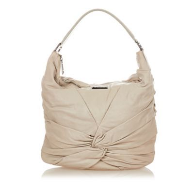 Pre-loved Pleated Leather Hobo Bag