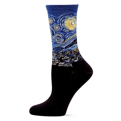 Women's Royal Starry Night Trouser Socks