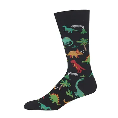 Men's Dinosaurs Crew Socks