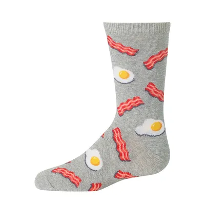 Little Boy's Kid's Novelty Eggs & Bacon Socks