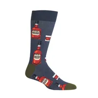 Men's Bourbon-Print Crew Socks