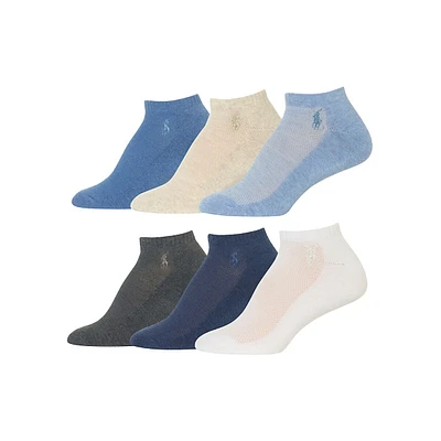 Women's 6-Pair Cushion Sole Mesh-Top Ankle Socks Pack