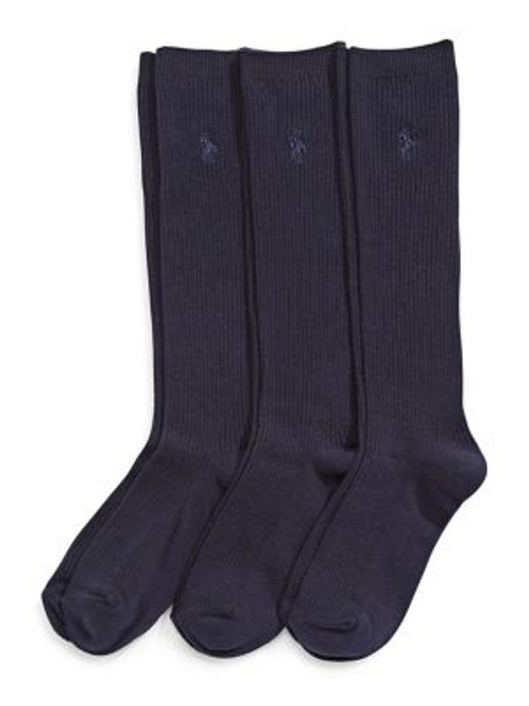 Polo Ralph Lauren Kid's 3-Pack Ribbed Knee-High Socks | Metropolis at  Metrotown