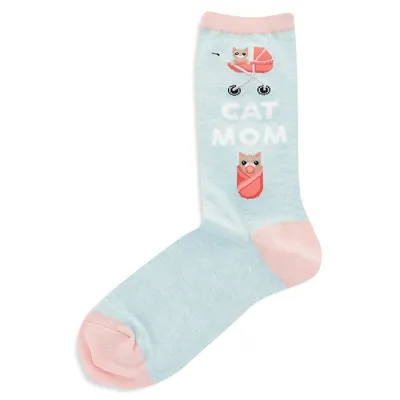 Women's Cat Mom Crew Socks
