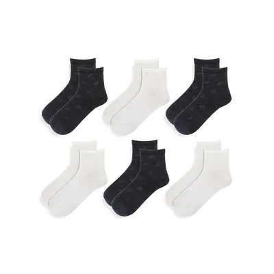 Women's 6-Pair Tossed Anklet Socks