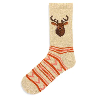 Women's Deer Boot Crew Socks