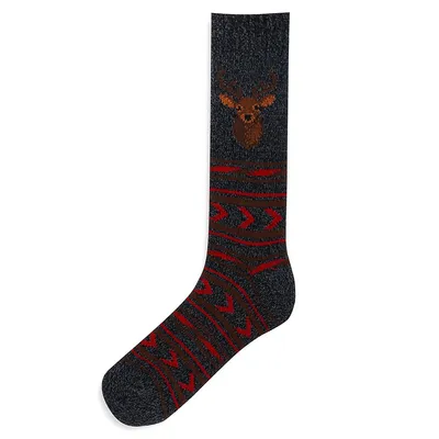 Men's Deer Boot Crew Socks