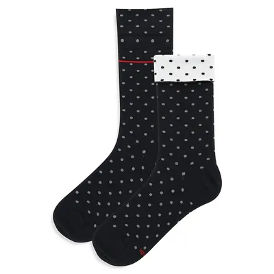 Women's Double Dot Turn Cuff Socks