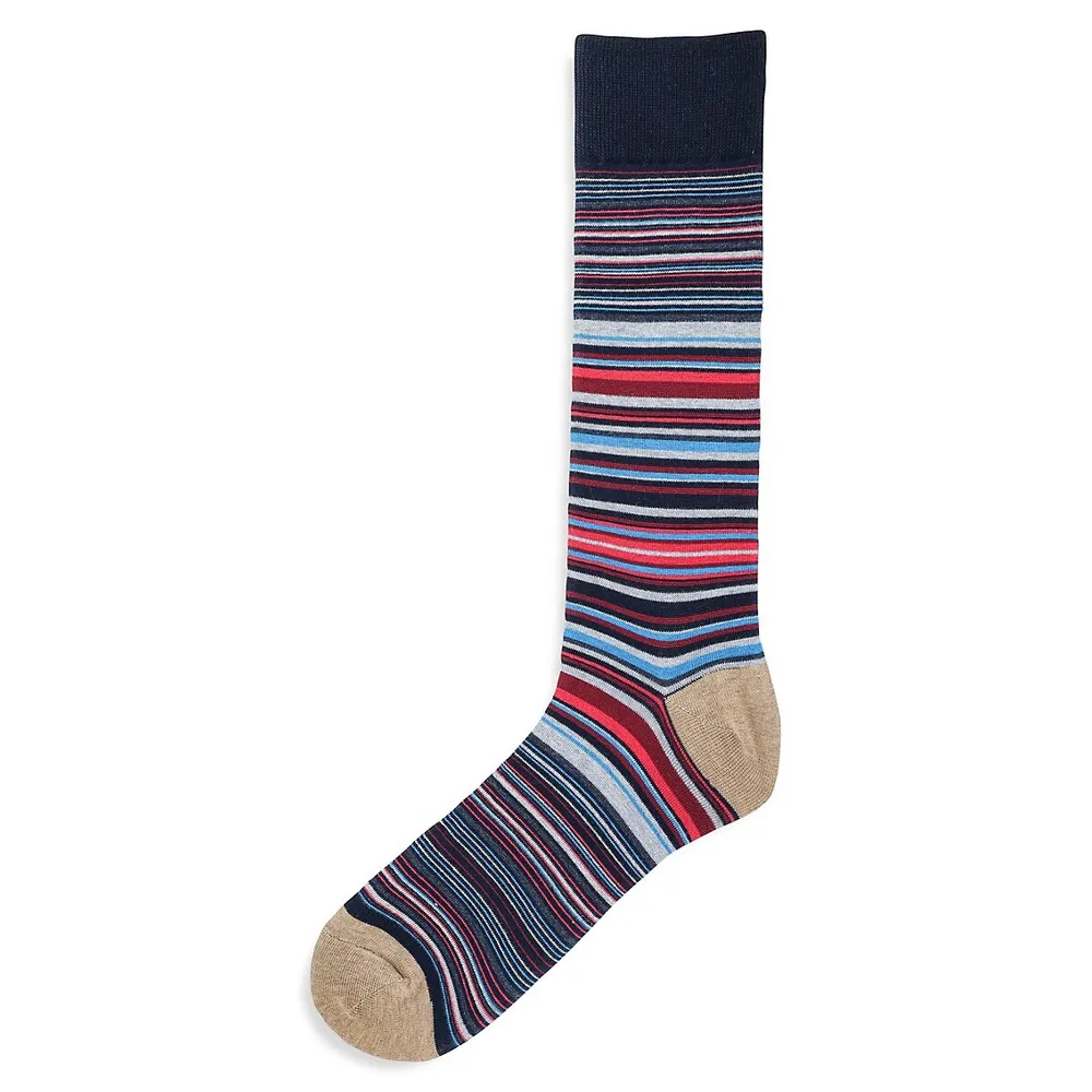 Chaussettes à rayures pour homme