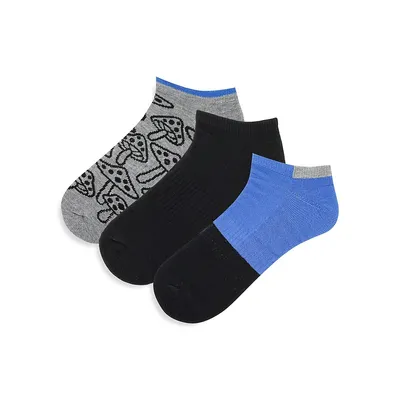 Men's 3-Pair Mushroom Low-Cut Socks Pack