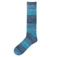 Chaussettes mi-mollet en chenille ton sur ton pour homme