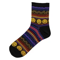 Socquettes en jacquard à motif Smiley