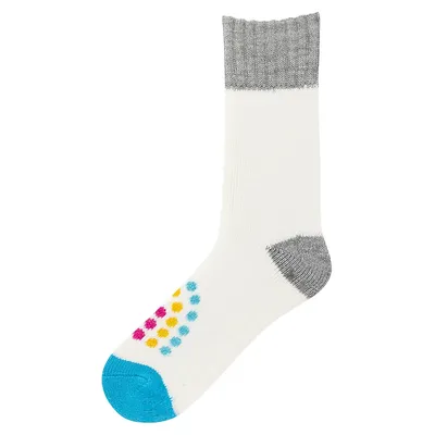 Women's Rainbow Dots Non Skid Slipper Socks