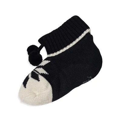 Women's Lurex Snowflake Bootie Socks